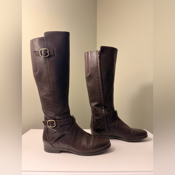 UGG Shoes - UGG Australia Beryl Leather Brown Riding Boots Size 6
